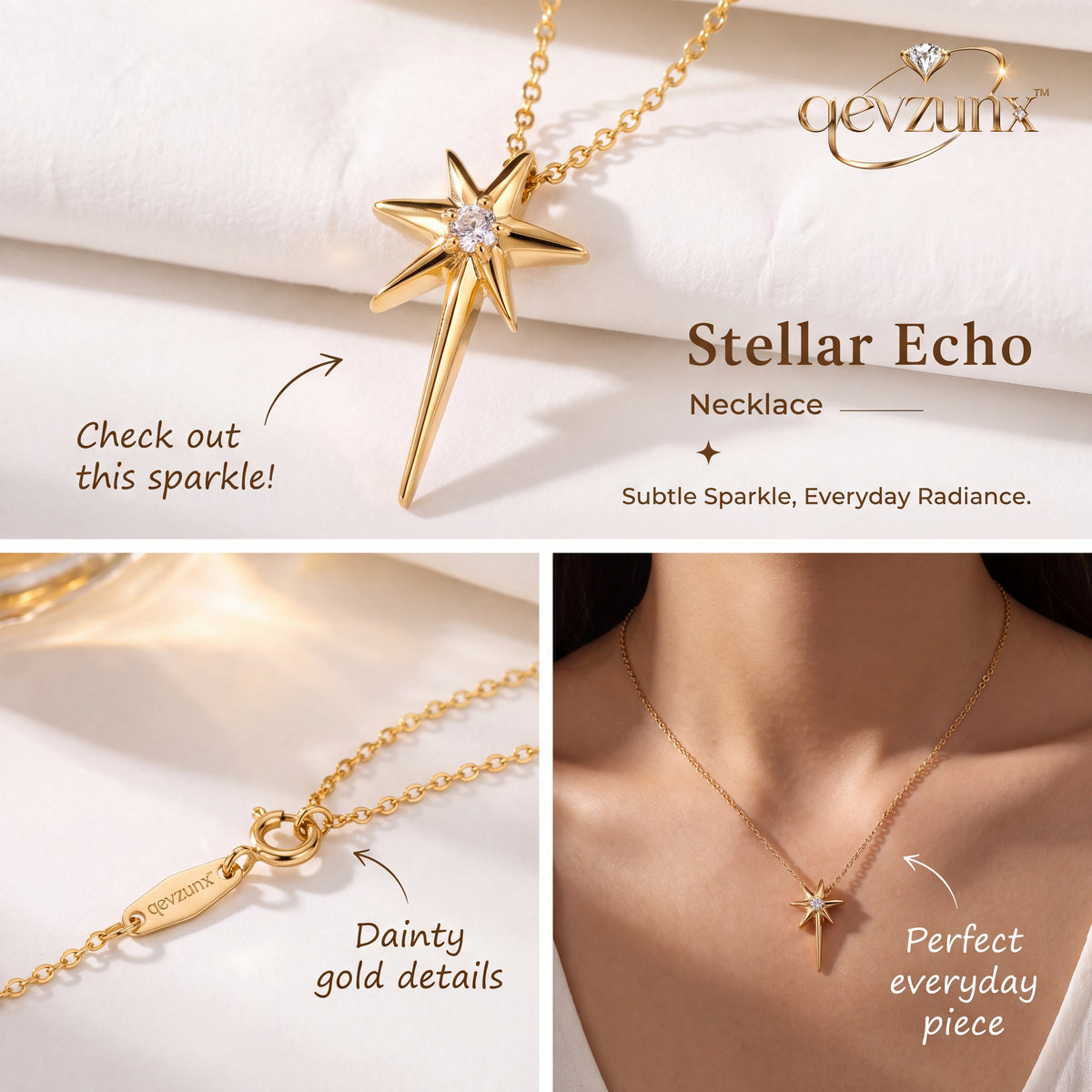 𝒒𝒆𝒗𝒛𝒖𝒏𝒙™ Stellar Echo Necklace — view 4