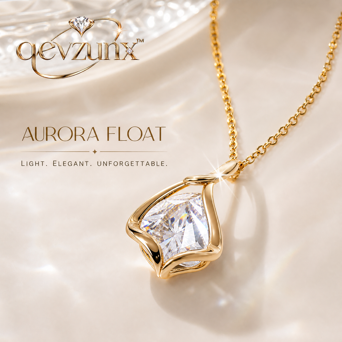 𝒒𝒆𝒗𝒛𝒖𝒏𝒙™ Aurora Float Pendant Necklace — view 1