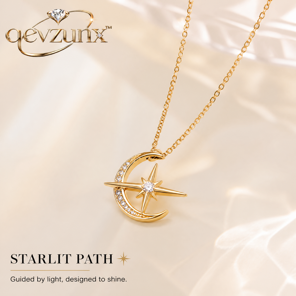 𝒒𝒆𝒗𝒛𝒖𝒏𝒙™ Starlit Path Necklace — view 1