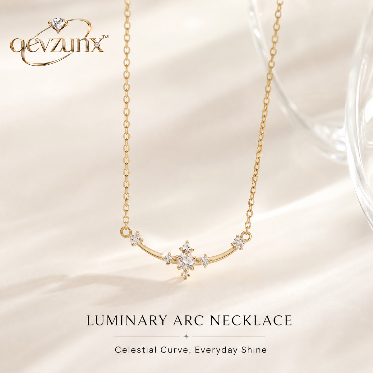 𝒒𝒆𝒗𝒛𝒖𝒏𝒙™ Luminary Arc Necklace — view 1