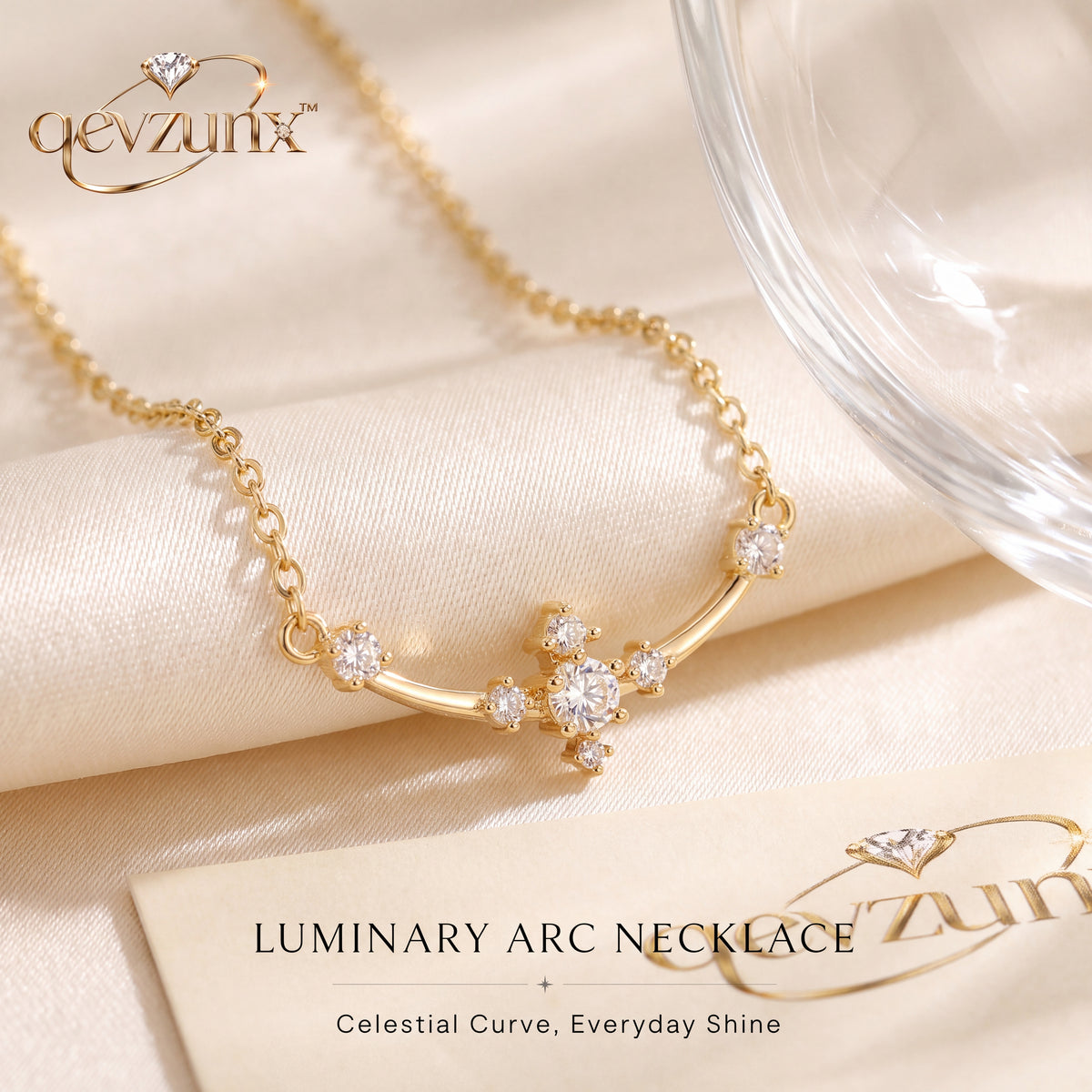 𝒒𝒆𝒗𝒛𝒖𝒏𝒙™ Luminary Arc Necklace — view 4