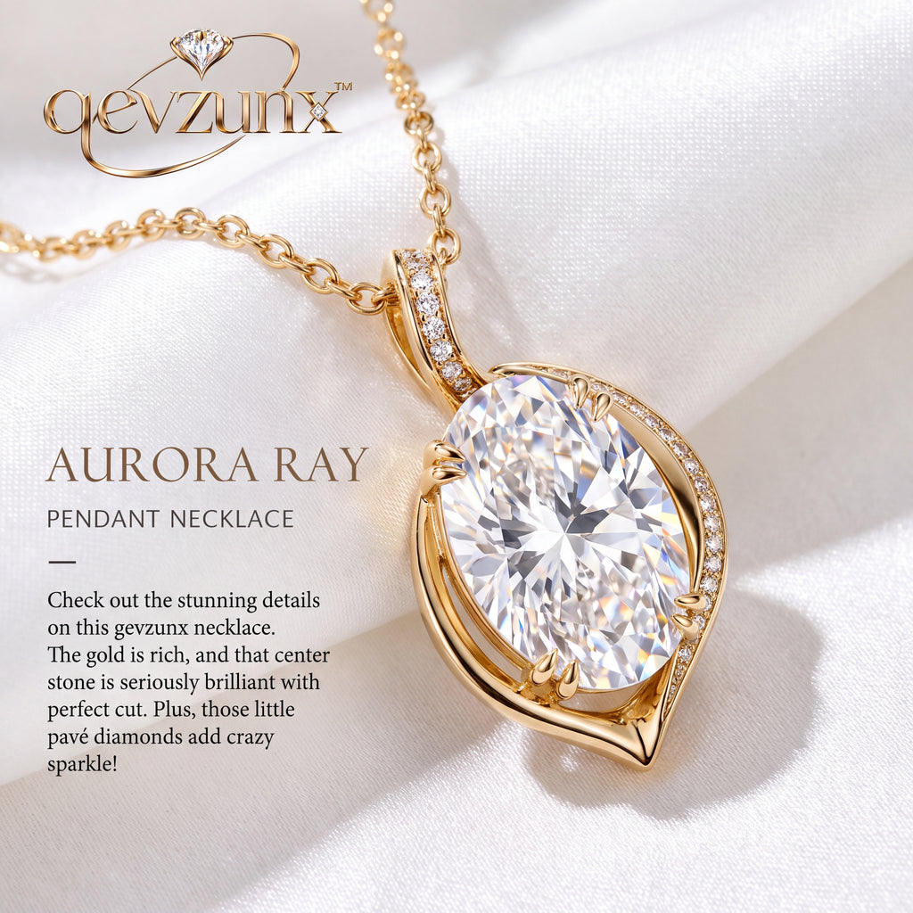 𝒒𝒆𝒗𝒛𝒖𝒏𝒙™ Aurora Ray Pendant Necklace — view 3