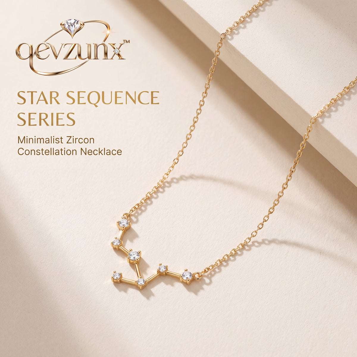 𝒒𝒆𝒗𝒛𝒖𝒏𝒙™ Star Sequence Necklace — view 1