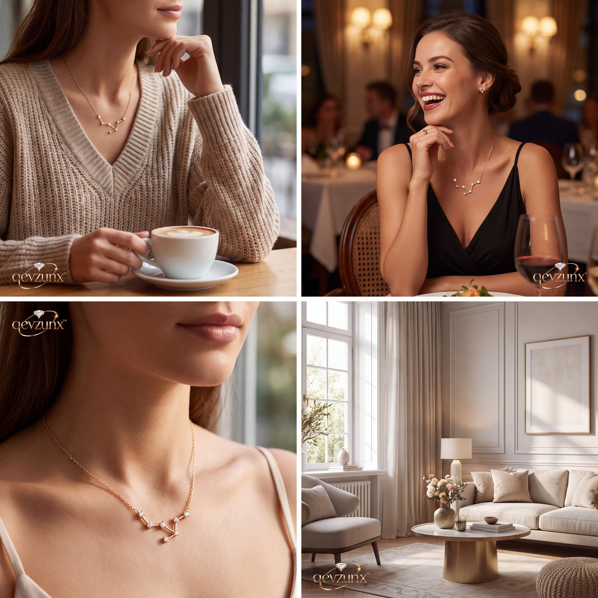 𝒒𝒆𝒗𝒛𝒖𝒏𝒙™ Star Sequence Necklace — view 2