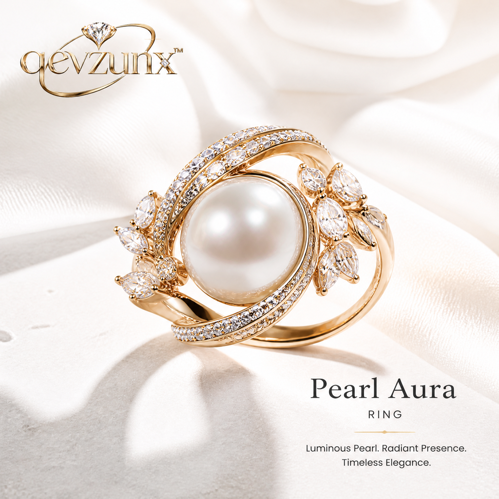 𝒒𝒆𝒗𝒛𝒖𝒏𝒙™ Pearl Aura Ring — view 1