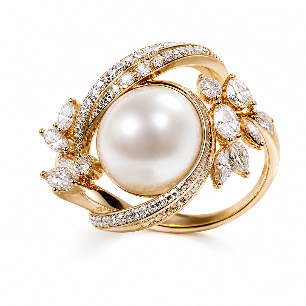 𝒒𝒆𝒗𝒛𝒖𝒏𝒙™ Pearl Aura Ring — view 5