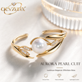 𝒒𝒆𝒗𝒛𝒖𝒏𝒙™ Aurora Pearl Cuff Ring — view 1